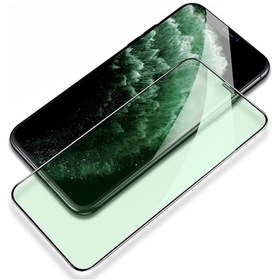 Resim Iphone 11 Pro Max Green Light Göz Korumalı Full Ekran Koruyucu Siyah 