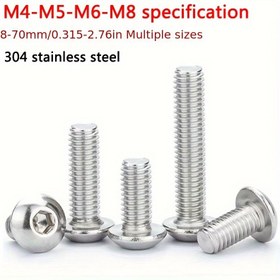 Resim 304 Paslanmaz Çelik Yarbağlı Altıgen Vida, 8mm-70mm Uzunluk, M4/M5/M6/M8 Özellikleri, Altıgen Sürücü, Paslanmaya Dayanıklı, Endüstriyel ve İnşaat Kullanımı İçin, İnşaat Bağlayıcıları | Altıgen Başlıklı Vidalar | Paslanmaz Çelik Vidalar 