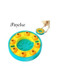 Resim Tineke Köpek Ve Kedi İçin Zeka Geliştirici Yavaş Besleme Oyuncağı Eğlenceli Ve Sağlıklı Beslenme Turkuaz 