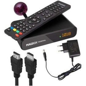 Resim Zibox Magbox Federal TKGS'li HD Uydu Alıcısı Scart + HDMI Çıkışlı 