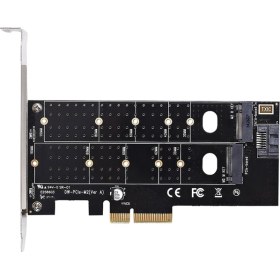 Resim Guangdong Spirit Çift M.2 Pcie Adaptörü, M2 SSD Nvme (M Key) Veya Sata (B Key) 22110 2280 2260 2242 2230 - Pci-E 3.0 x 4 Ana Bilgisayar Denetleyicisi Genişletme Kartı Masaüstü Pci Express Yuvası Için 
