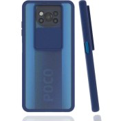 Resim Canpay Xiaomi Poco X3 Uyumlu Kılıf Kayar Sürgülü Lens Koruma Sliding Lens Protective Case 