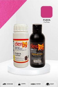 Resim Derby Special Fuşya Deri Boyası Ve Cilası 100 ml - 2'li Set / Mont Eşya Çanta Deri Boyası 