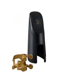 Resim D'addario Hts1g Tenor Saksafon H-ligature Ve Kapak Seti Altın Kaplama Gold Harrison Tarzı Tasarım, 4 Noktadan Eşit Baskı İle Maksimum Rezonans 