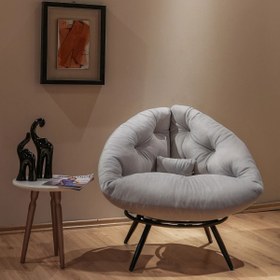 Resim Berta Concept Floki Tekli Koltuk Berjer Gri 