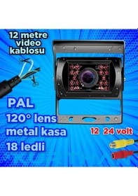 Resim Ticari Araçlara Uyumlu Gece Görüşlü Metal Kasa Araç Kamera12-24 V 