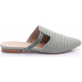 Resim Dgn Pm386-k573 Kadin Taş Süslemeli Terlik PM386-K573-1211-R2789 Yeşil 