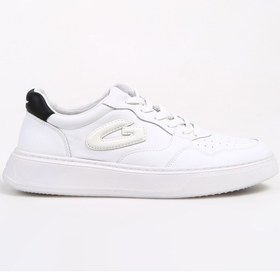 Resim ALBERTO GUARDIANI Beyaz-Siyah Erkek Deri Sneaker NEW ERA 0402 