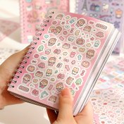 Resim 16 Sayfa Sevimli Hayvan Çıkartması Defteri - Kalpler, Cupcake'ler ve Çiçekler ile Canlı Karikatür Tasarımı, Scrapbooking, Laptoplar, Fincanlar ve Daha Fazlası için Mükemmel, DIY Kişiselleştirme | Eğlenceli Tasarım | Parlak Kaplama 