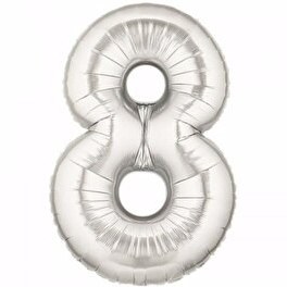 Resim 8 Numara Silver Folyo Balon 