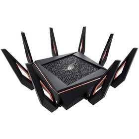 Resim ASUS Us Rog Rapture Gt-ax11000 Wıfı6 Triband Gaming Extendable Router-aura Rgb-mobile Gaming Mod-gaming 