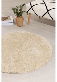 Resim Koza Home Douro Shaggy Banyo Paspası Bej Kaydırmaz Taban Daire 120 X 120 Cm Bej 