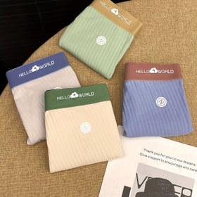 Resim 4'lü Paket Erkek Boxer Külot - "SELAM DÜNYA" Bel Bandı, Yumuşak Rahat Kalıp, 4 Renk (Bej/Açık Mavi/Nane Yeşili/Kömür) Günlük Kıyafetler İçin, Konforlu İç Çamaşırı, Modern İç Çamaşırı, Yüksek Esneklikli Kumaş, Günlük Gereçler, Klasik Tarz, Esnek Bel Bandı, Aktif Yaşam Tarzı 