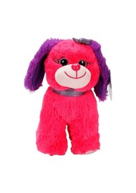 Resim Sevimli Peluş Oturan Köpek 25 Cm Uyku Arkadaşı Kırmızı 