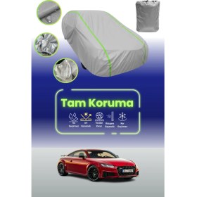 Resim Dokaca Neo Gri Neon Fitilli Audi Tt Coupe 2018 - 2021 Uyumlu Oto Branda Araba Brandası Koruma Örtüsü 