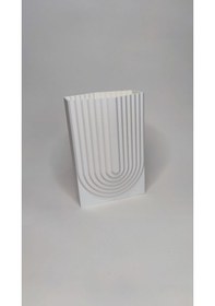 Resim Dekoratif Bohem Dikdörtgen Vazo Beyaz Renk 