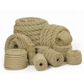 Resim Karaaliler 6 Mm 45 Metre Jüt Halat Ip Dekoratif Hasır Ip Kendir 