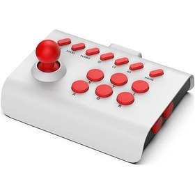 Resim Beyaz Kırmızı-içilebilir Oyun Joystick 3 Bağlantı Modu Vintage Arcade Konsol Ps4 Ps3 Pc İçin Hassas Hassas Destek Turbo 