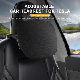 Resim CANLER Tesla Model 3/Y Boyun Yastığı - Ayarlanabilir Baş Destekli Ergonomik Boyun Desteği, Tesla Model 3 ve Tesla Y için, Sürüş Konforu & Duruş Hizalama Aksesuarı, Nefes Alabilen Kılıf, Premium Konfor, Uzun Yolculuklar İçin, Seyahat Aksesuarı, Dayanıklı Tasarım, Uzun Mesafe Kullanım 