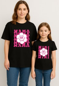 Resim SVART WEAR MAMA MINI Anne Kız Kombin Tişört Takımı T-Shirt Twin Anne Kız Çocuk Oversize MAMA MINI (TEKLİ FİYAT) 