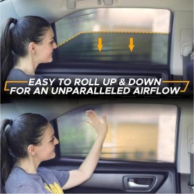 Resim Ankaflex Oto Güneşlik Perde Araç Yan Cam Güneşlik Araba Güneşlik Perdesi Anne Bebek Emzirme Perdesi 1 Adet 