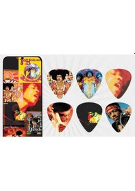 Resim Jim Dunlop Jh-pt08h Hendrix Montage Pick Tin 6 Adet Pena 