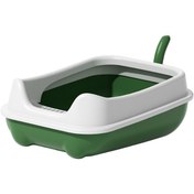 Resim Suntek İç Mekan Kedileri İçin Kenarlı Kedi Kumu Kutuları 