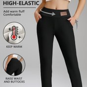 Resim 1 adet Kadın Termal Tayt - Yan Cepli, Kaymaz, Dar Kesim, Günlük ve Resmi Kombinler için Soğuk Hava Pantolonu - Kışlık Pantolon () - Kolay Ütüleme, Tayt, Giyilebilir, Şık Tasarım, Dayanıklı Yapı, Kadın, Soğuk Hava Giyim 