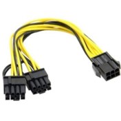 Resim Platoon Hıs 6pin Female 8pin (6+2) Power Splitter Pci-e Molex 8 Pin Çoklayıcı Kablo 