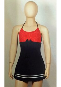 Resim Sunsurf Boyundan Bağlamalı Elbise Mayo Lacivert 