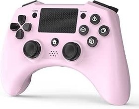 Resim Wireless Controller Compatible with PS4/Slim/Pro/PC with 6-Axis Motion Sensor, PS4 Controller for Kids and Adults(Pink) 