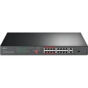 Resim TP-Link TL-SL1218P, 16-Port 10/100 Mbps + 2-Port Gigabit Rackmount Switch with 16-Port PoE+ 