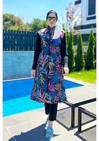Resim Tam Kapalı Tesettür Mayo Remsa Mayo R4404 Yaren Siyah 