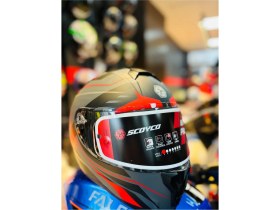 Resim Scoyco FF-869 FULL FACE ( Kapalı ) Güneş Vizörlü ( Gözlüklü ) Motorsiklet Kaskı ( DOT-CE ) WIND 