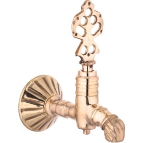 Resim Osmanlı Musluğu Sarıklı - Aç Kapa 1/2 (lüx . %100 Pirinç) Sarı 