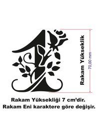 Resim Stencil Rakam Boyama Şablonu X047-sayı Rakam Yüksekliği 7 Cm 