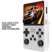 Resim TİKWATCH R36s Retro Oyun Konsolu 64Gb Türkçe Menü / GTA, Mario, Crazy Taxi ve 15.000 Dahili Oyun 