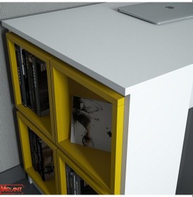 Resim Variant Variant Box Çalışma Masası - Beyaz / Sarı Beyaz 
