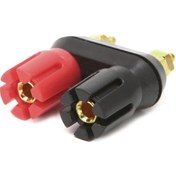 Resim Banana Soket Terminal Çifti Kırmızı Siyah Hexagon Konnektör N11.1711 