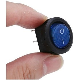 Resim 16mm Yuvarlak 2 Pin Anahtar Switch Mini Buton Mavi Plastik Açma Kapama On/off 3a 250v 3a 250v Latch 