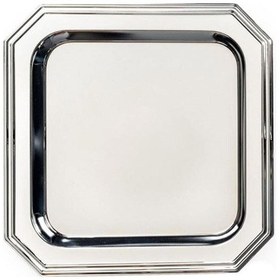 Resim 6 Adet Küçük Kare Tepsi 22x22cm Metal 