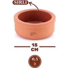 Resim Elizi Çömlekleri 4 Adet Sırlı Toprak Güveç Kasesi, Fırın Sütlaç Yoğurt Kabı 4 Lü Set 4x500ml Sırlı Toprak 