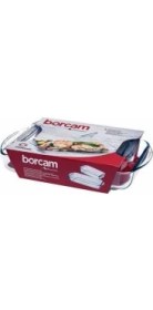 Resim Paşabahçe Dikdörtgen 2'li Borcam Set Cam Malzeme ile Fırın Tepsisi Seti 260 mm x 150 mm 