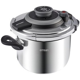 Resim Emsan Vera Düdüklü Tencere 4 L Siyah Gümüş - Siyah 