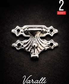 Resim Varalli Gümüş Tavla Klipsi Metal - Tavla Kutusu Kapak Klips Kapama Kilit Aparatı No:1 ( 20x16 mm ) 