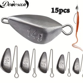 Resim 5 Boyutlu Dovesun Balıkçılık Ağırlık Seti - Texas Rig, Swing Jig Başlıkları ve Worm Ağırlıkları İçeren Balıkçılık Ağırlık Kiti 