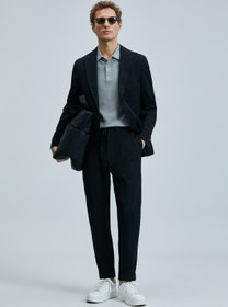 Resim Lufian Asel Spor Erkek Blazer Ceket Slim Fit Siyah 