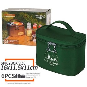Resim Yaleker Cls 6'lı Yeşil Mini Baharat Kutusu Seti - Taşınabilir Kamp, Barbekü Ve Mutfak Baharat Depolama Kutuları Çok Renkli 