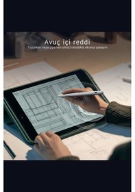 Resim Apple Uyumlu iPad 10.9 İnç 10. Nesil Avuçiçi Red Ve Eğim Özellikli Manyetik Yapışan Dokunmatik Kalem 