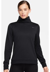 Resim Nike Swift Element Therma Fit Running Womens Sweatshirt Kadın Cepli Boğazlı Yaka Koşu Sweatshirt Siyah Siyah 